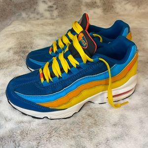 Nike Air Max 95 Blue Yellow Orange Sneakers